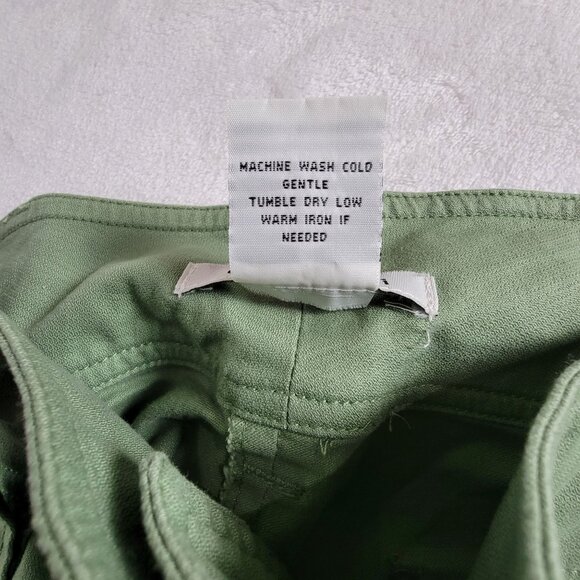 Cabi Womens Mid-Rise Cargo Pants Size 10 Green Wide Leg Stretch Casual #274 - Picture 4 of 8
